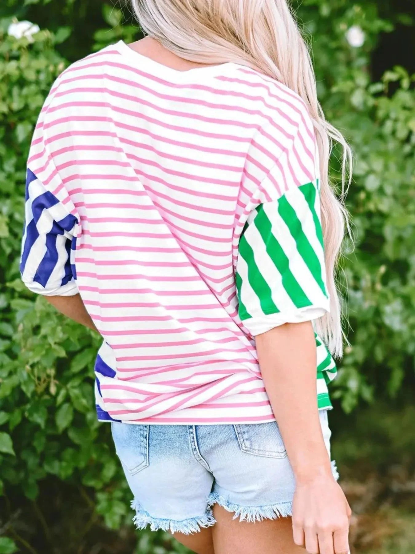 Colorful Striped Oversized T-Shirt