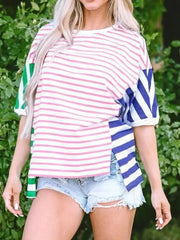 Colorful Striped Oversized T-Shirt