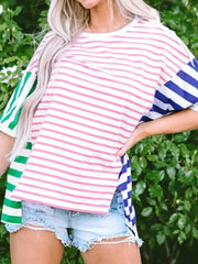 Colorful Striped Oversized T-Shirt