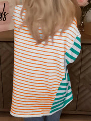 Colorful Striped Oversized T-Shirt