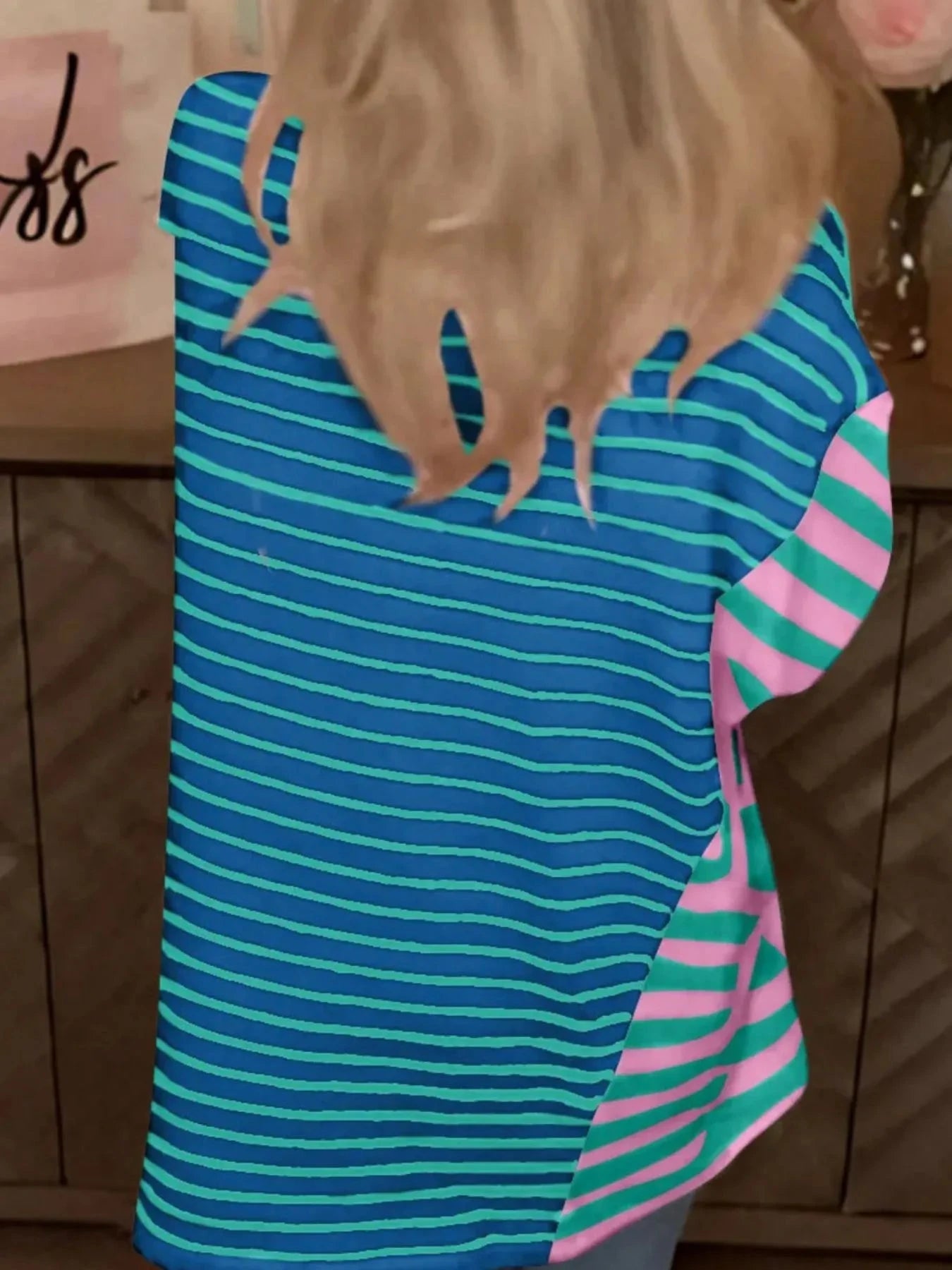 Colorful Striped Oversized T-Shirt