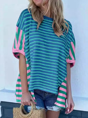 Colorful Striped Oversized T-Shirt