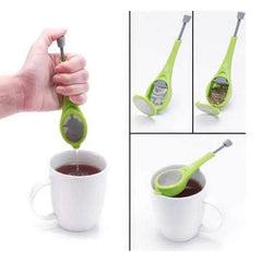Compact Tea Infuser with Built-in Plunger for intense flavor. Reusable and versatile for tea and coffee