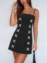 Contrast Mini Cami Dress Black / S