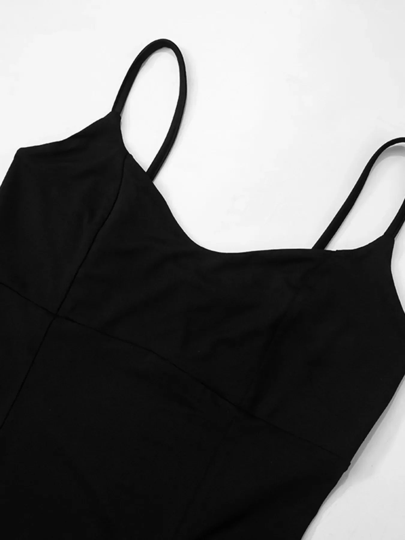 Contrast Mini Cami Dress with Flared Hem