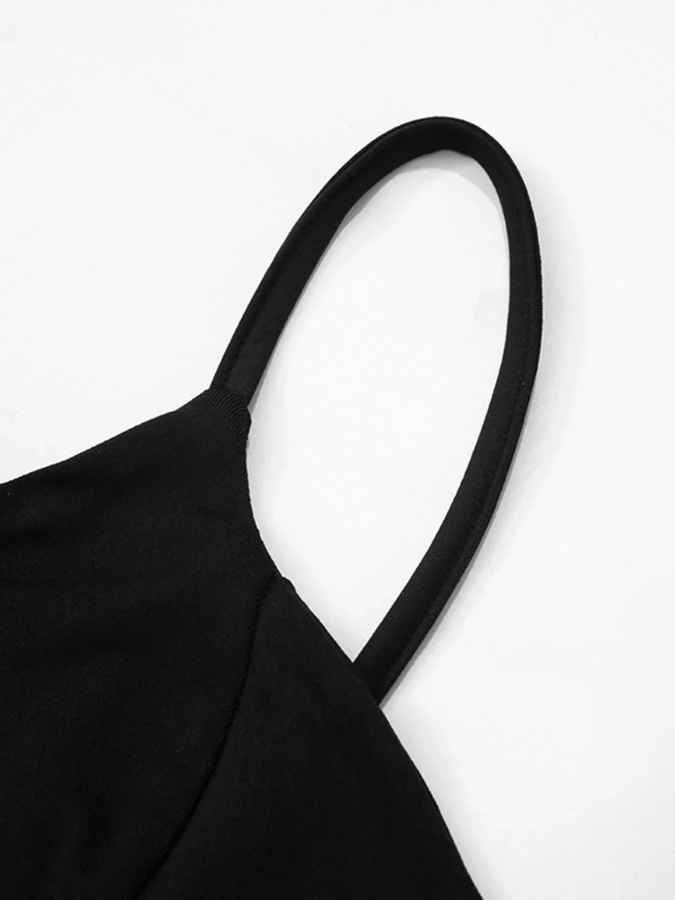 Contrast Mini Cami Dress with Flared Hem