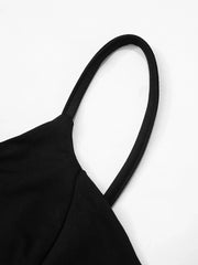 Contrast Mini Cami Dress with Flared Hem