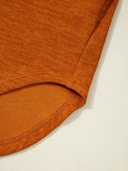 Contrast Plaid Hood Patchwork Chest Pocket Henley Top