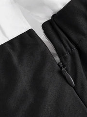 Contrast Pleated Mini Skirt