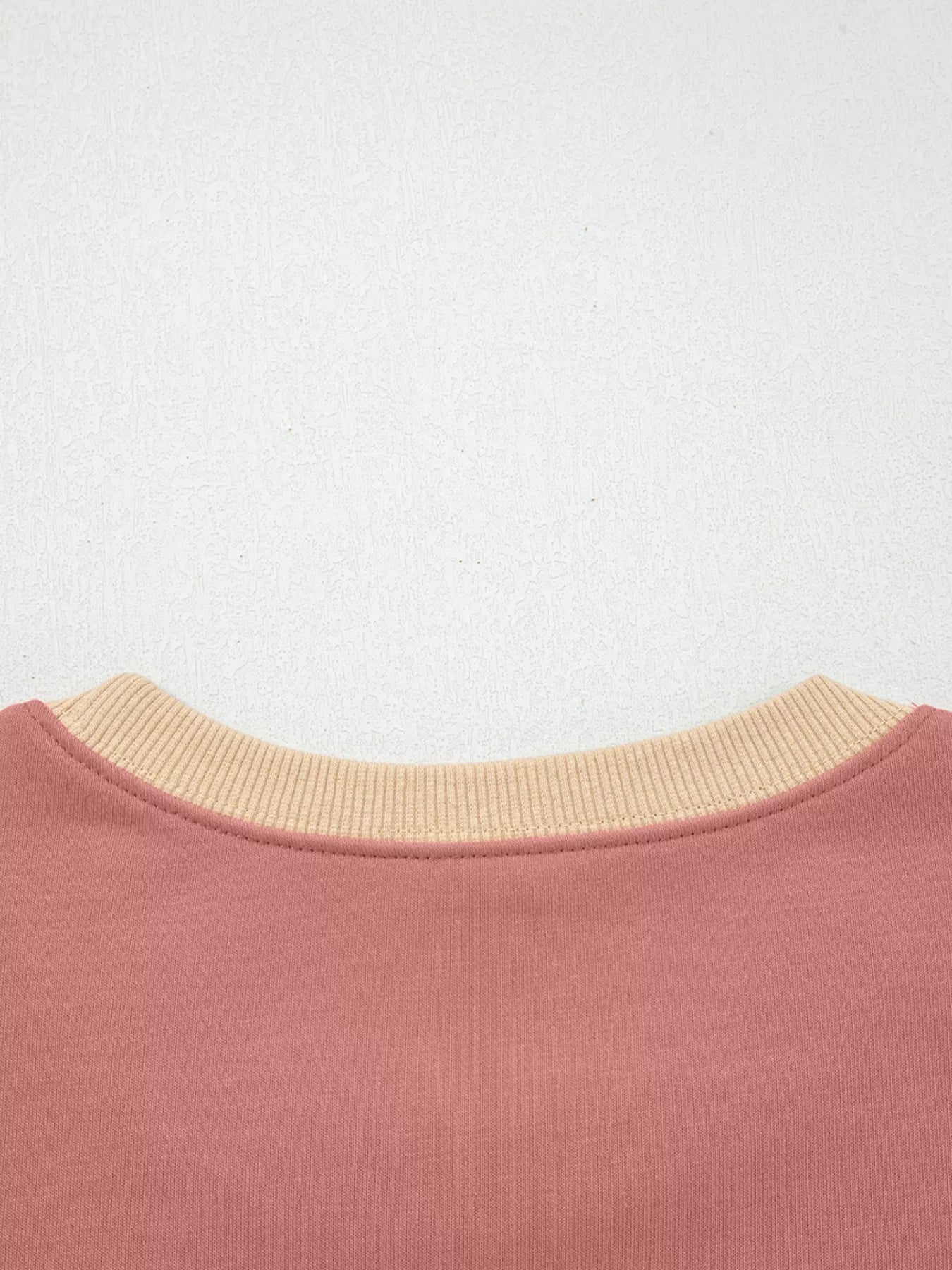 Contrast Star Patchwork Exposed Seam Uneven Hem Drop Shoulder Sweatshirt