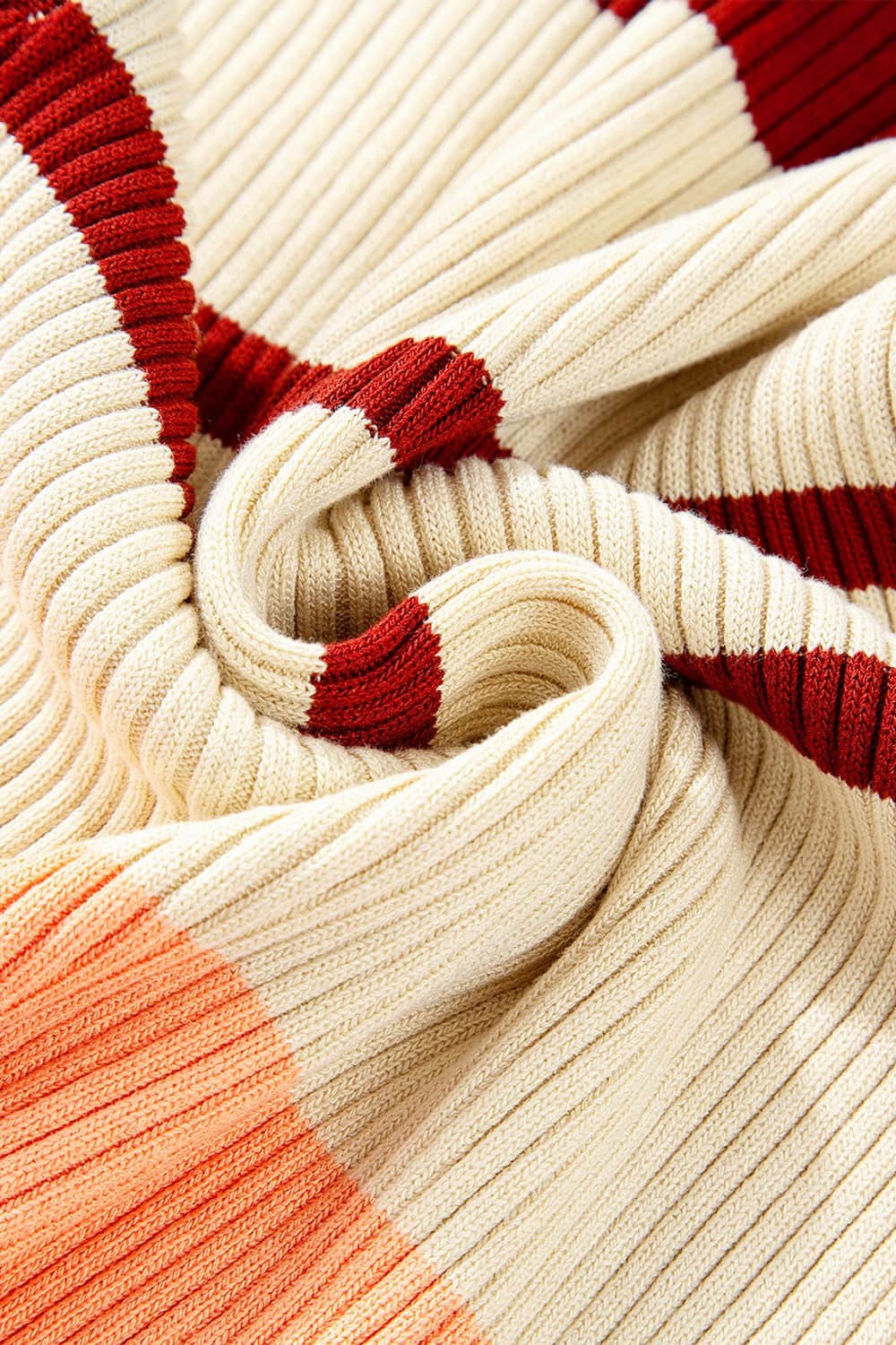 Contrast Striped Johnny Collar Short Sleeve Mini Dress