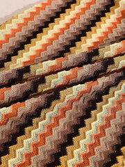 Contrast Striped Long Sleeve Maxi Dress