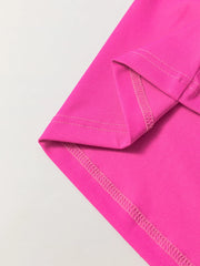 Contrast Trim Short Sleeve T-shirt Dress