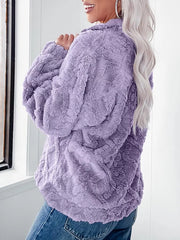 Cozy Fleece Quarter Zip Sweatshirt