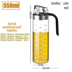Creative Kitchen Tools: Glass Spice & Oil Dispenser Set 550ml