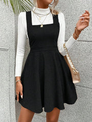 Crisscross Back Square Neck Mini Dress