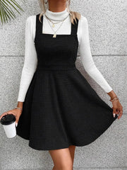 Crisscross Back Square Neck Mini Dress