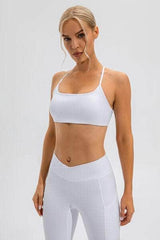 Crisscross Spaghetti Strap Active Cami White / S