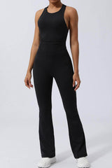 Crisscross Wide Strap Sleeveless Jumpsuit Black / S