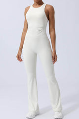 Crisscross Wide Strap Sleeveless Jumpsuit White / S