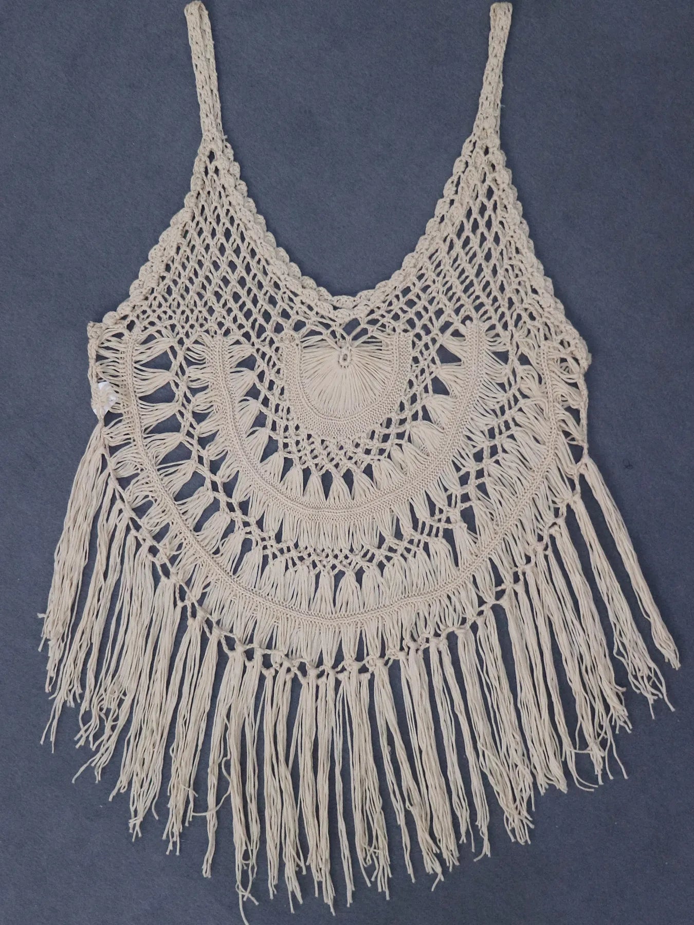 Crochet Fringe Beach Cover Up