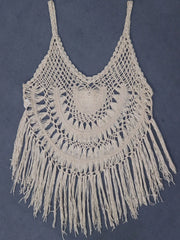 Crochet Fringe Beach Cover Up