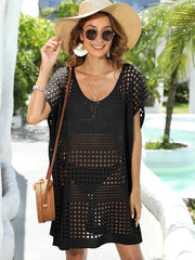 Crochet Knit Beach Cover Up Dress