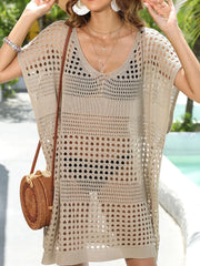 Crochet Knit Beach Cover Up Dress