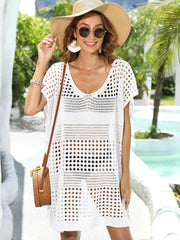 Crochet Knit Beach Cover Up Dress