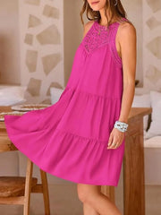 Crochet Lace Tiered Summer Dress