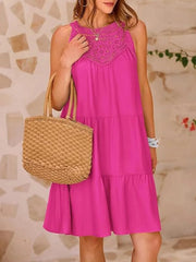 Crochet Lace Tiered Summer Dress