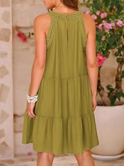 Crochet Lace Tiered Summer Dress