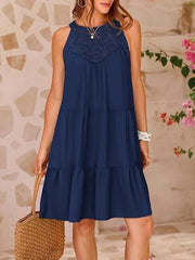 Crochet Lace Tiered Summer Dress