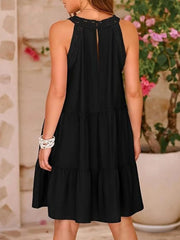 Crochet Lace Tiered Summer Dress