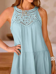 Crochet Lace Tiered Summer Dress