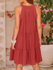 Crochet Lace Tiered Summer Dress