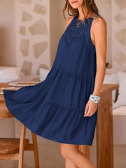 Crochet Lace Tiered Summer Dress