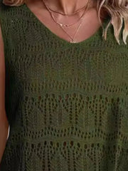 Crochet Sleeveless Sweater Vest