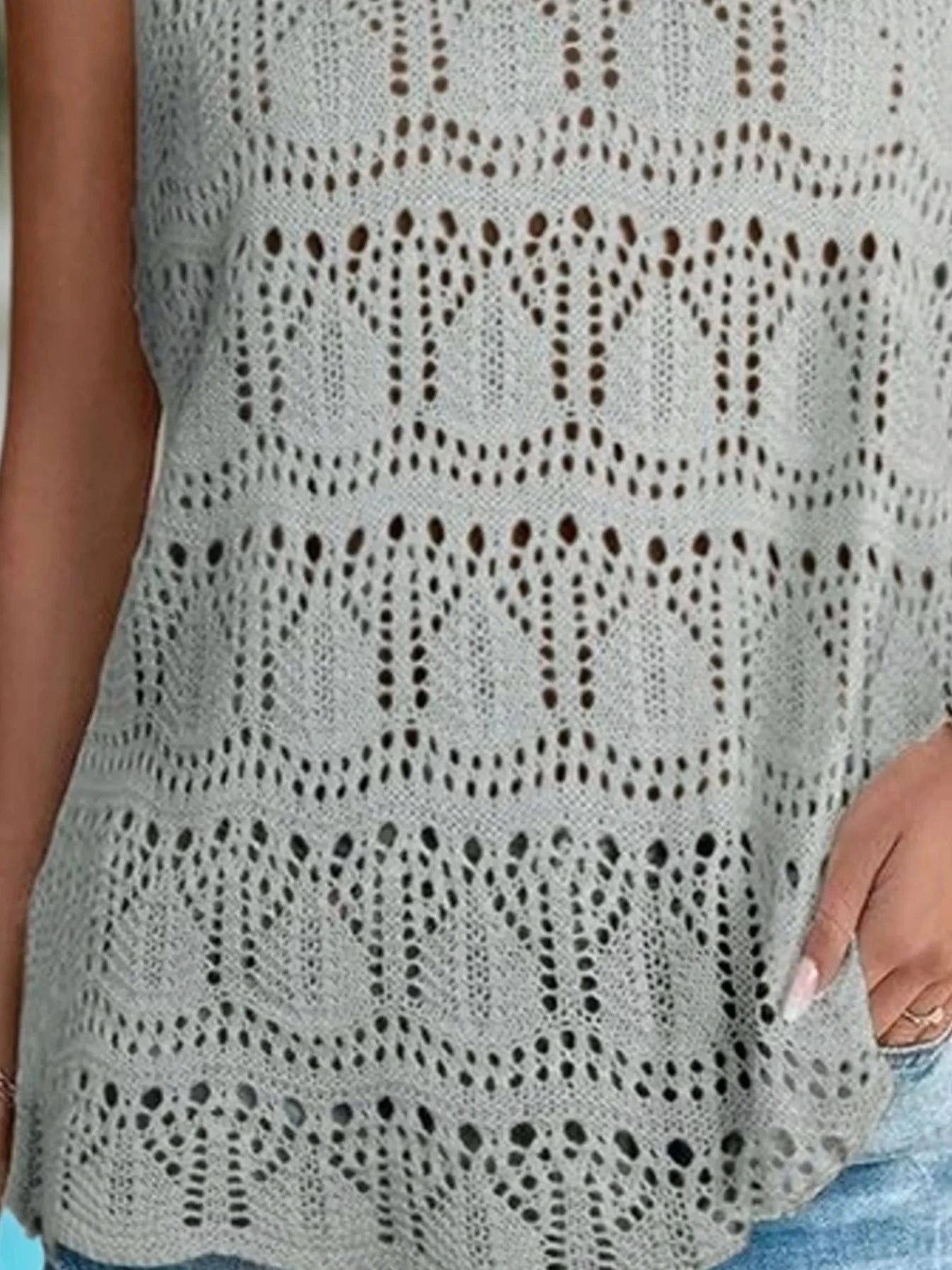 Crochet Sleeveless Sweater Vest