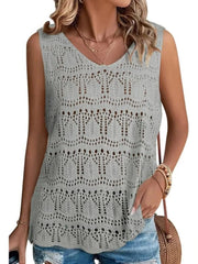 Crochet Sleeveless Sweater Vest