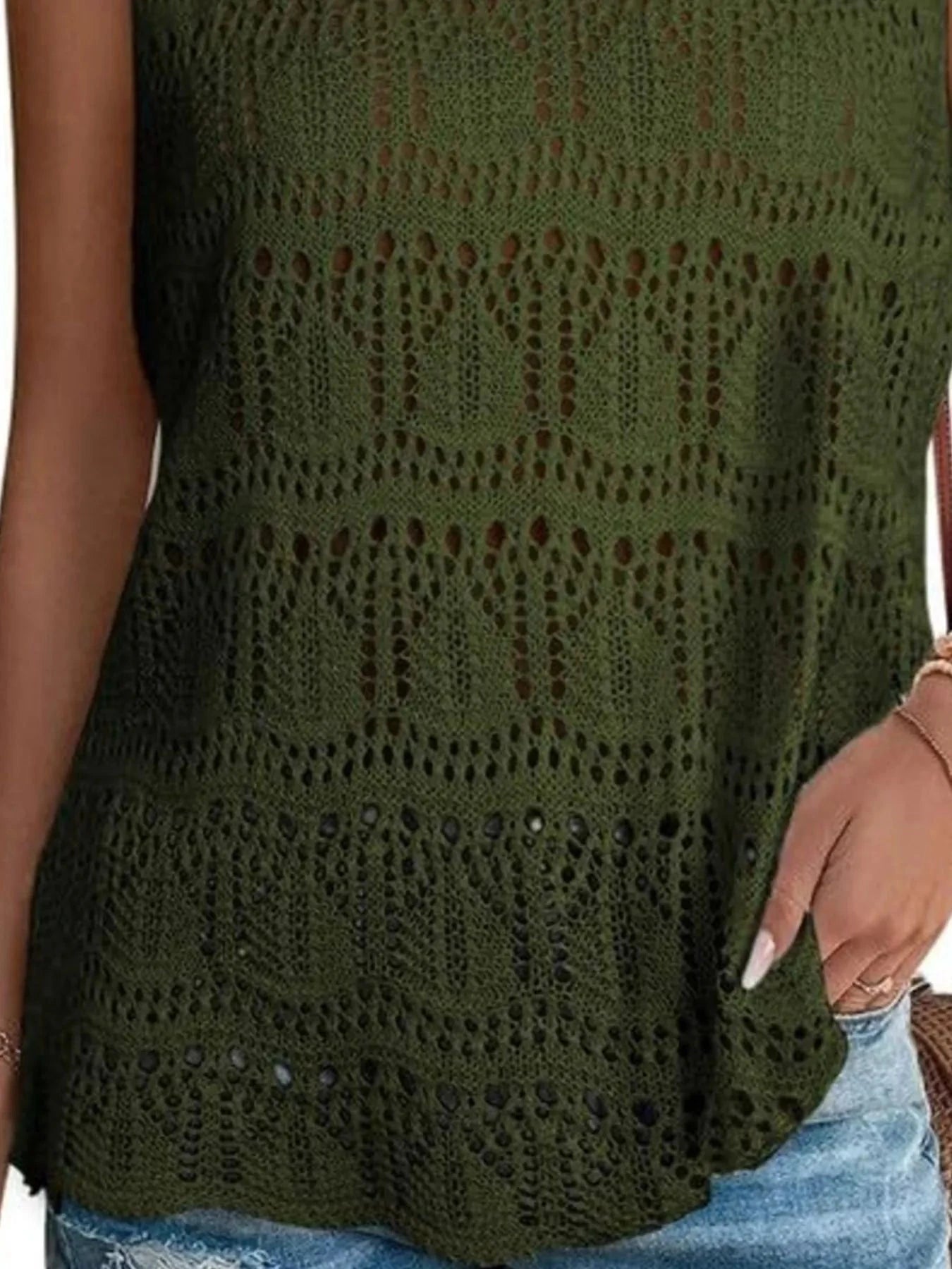 Crochet Sleeveless Sweater Vest