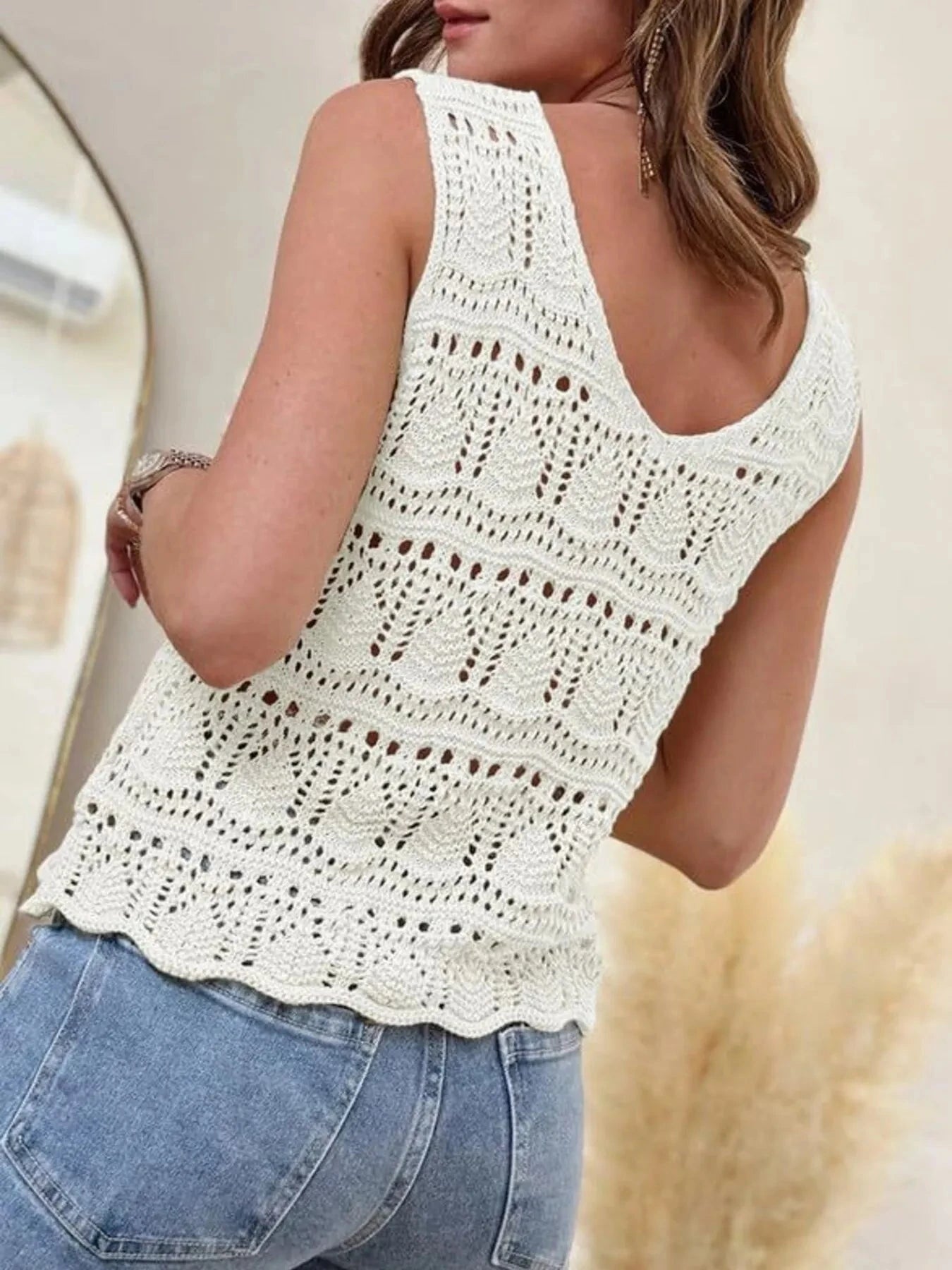 Crochet Sleeveless Sweater Vest