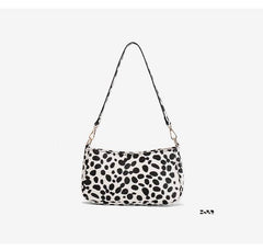 Crocodile Effect Leather Shoulder Handbag
