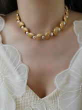 Crown Trifari Demi Parure Pearl Accented Necklace Gold / Necklace