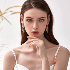 Crystal Chandelier Tassel Clip-On Earrings