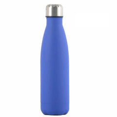 Custom insulated water bottle for hot and cold drinks, ideal wedding and bridesmaid gifts blue / white text