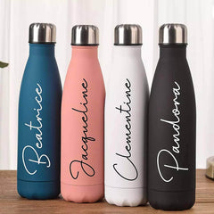 Custom Insulated Water Bottle - Personalized Sports Thermos for Hot and Cold Drinks - Ideal Wedding Gifts and Bridesmaid Tumblers