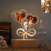 Custom Photo Night Light - Engraved 3D Lamp with Personalized Photo, Gift for Her, Engagement, Couple, Personalized Anniversary Gift for Bedroom Decor