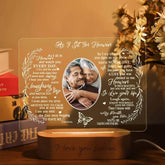 Custom Sympathy Gift: Light-Up Picture Frame with Personalized Photo and Memorial Plaque