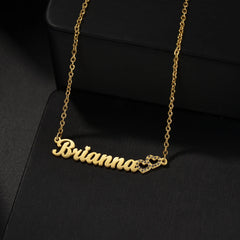 Custom Zircon Letter Name Necklace for Women